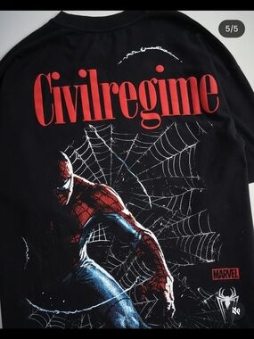 Civil Regime x Marvel Black Spider-Man Graphic Tee